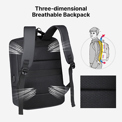 15.6" DOLLY Laptop Backpack with External USB Port 06
